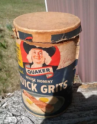 Vintage Early Quaker Quick Grits Enriched White Hominy Quaker Oats Company • $14.98