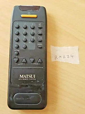 Genuine Matsui 2074 Tv Remote Control Used Tested Sanitised Cleaned Good • £4.50