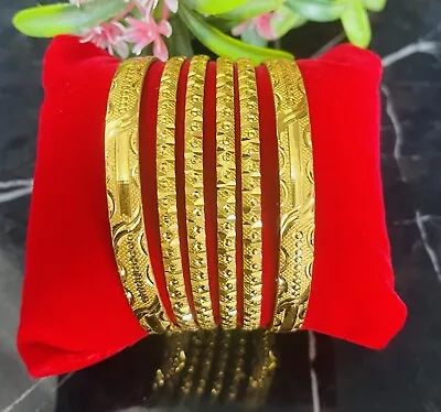 22 Ct Indian Gold Plated Bangles Size 2.10 • £19.99