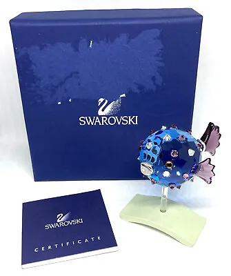 £174.99 • Buy Swarovski Capri Blue Crystal Cleona Blowfish Puffer Fish Collectible Boxed Cert