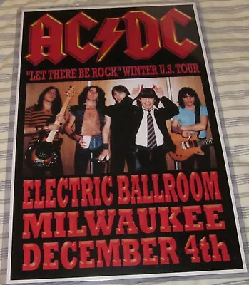 Ac/dc 1977 Electric Ballroom Replica Concert Music Poster • $14.99