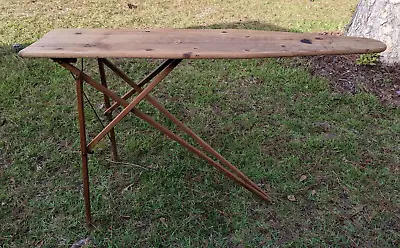 Vintage Folding Wooden Ironing Board Sold By Sears Robuck Co. Macon GA • $25