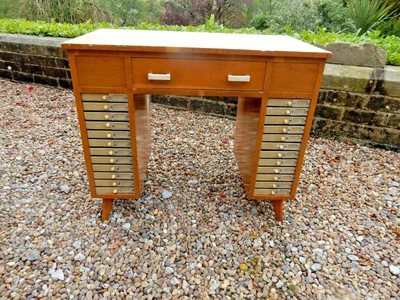 £2447.99 • Buy PETITE Vintage Opticians Desk  1950s 60s Industrial Chic   Interior Design Gem  