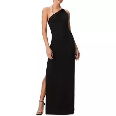 Aidan By Aidan Mattox Womens Black Asymmetric Evening Dress Gown 10 BHFO 8045 • $55.99