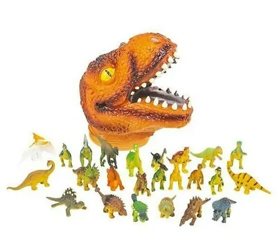 24 PC Dinosaur Set With T-Rex Head Case • $16.99