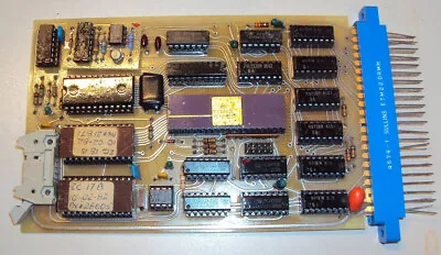 Rare Motorola MC6803L Gold CPU Board - 44 Pin Bus Ram Eprom TTL Chips • $160