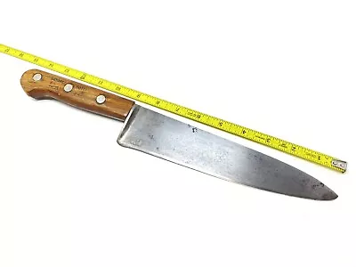 Vtg DEXTER 4898 Carbon Steel Chef/Butcher Knife 8.5” Blade USA - Repaired Handle • $25