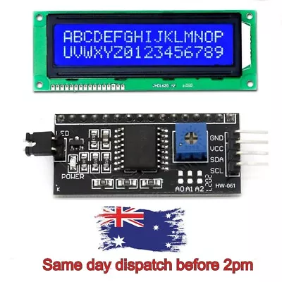 $8.45 • Buy 1602 16X2 LCD Display IIC/I2C/TWI/SPI Serial Interface Module For Arduino