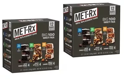 2 Packs Met-RX Variety 12 Bars - 3.52 Oz Net Wt 42.24 Big 100 • $72.99