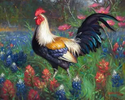 Ceramic Tile Mural Kitchen Backsplash - Rooster 2 - Rooster Farm Animals • $330