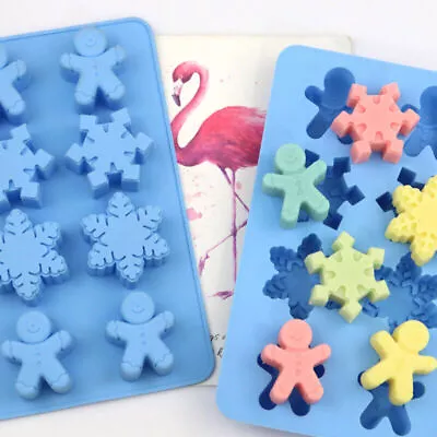 £2.59 • Buy Christmas Snowflakes Silicone Chocolate Mould Ice Cube Tray Cake Cookie Mold DIY