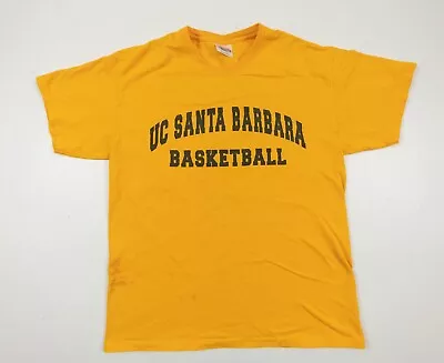 VTG UC Santa Barbara Shirt Adult Large Yellow Short Sleeve College Basketball • $9.99