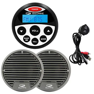 Marine Audio Stereo Bluetooth Digital Media System Boat Radio With USB Cable • $26.99