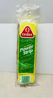 O Cedar Power Strip Sponge Mop Refill “For No-Wax Floors” 1990 NOS Yellow • $11.95