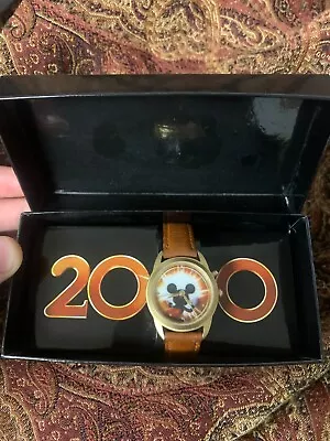 $50 • Buy Disney Fossil Indigo Mickey Mouse 2000 Watch Disney Fossil MINT