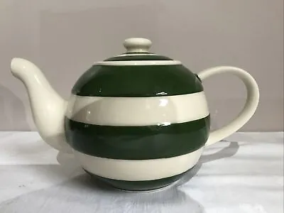 £49 • Buy Large Betty Teapot T.G Green Cornishware Adder Green & White 30cl New Boxed