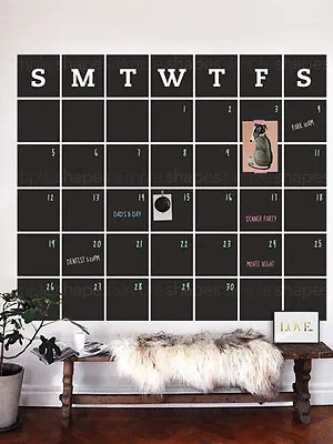 $259 • Buy Chalkboard Calendar Wall Decal - Extra Large
