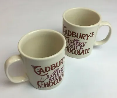 Vintage Cadburys Dairy Milk Chocolate Pair Of Mugs Staffordshire Tableware • $26