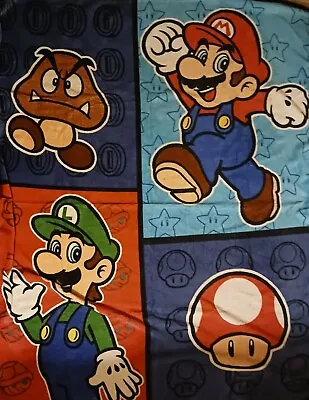 Super Mario Fleece/Throw Blanket- Mario & Luigi (2010)  • $28