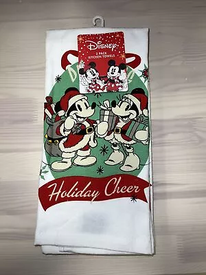 Disney Mickey Minnie Mouse Kitchen Dishcloth Hand Towel Christmas Tree Decor NWT • $14.99