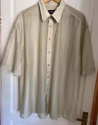 Mens Biege Makrom Short Sleeve Shirt Worn Once Size Xxl • £4.99