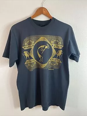 Vintage Kokopelli Flute Player T-Shirt Size L 50/50 Blend Single Stitch USA • $19.99