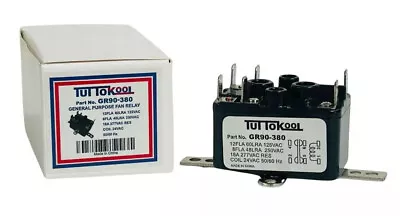 Tuttokool General Purpose Fan Relay GR90-380 BLACK 50/60 Hz N • $10.93