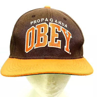 Obey Propaganda Brown Hat Cap OSFM Snapback • $17