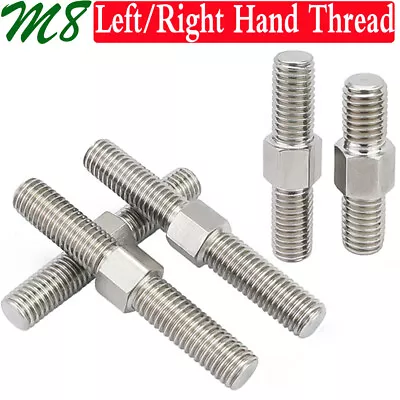 M8 Stainless Steel Left Right Hand Double End Thread Studs Bar Rod Bolts Screws • $15.52