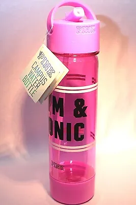 Nwt Victoria's Secret Pink Campus Bright Hot Pink Top Straw Water Bottle 24 Oz • $14.95