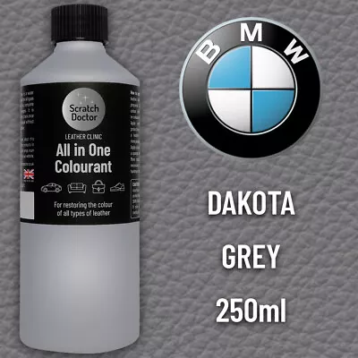 Leather Paint For BMW Car Seat DAKOTA GREY. All In One 250ml Dye For Repairing. • £16.95