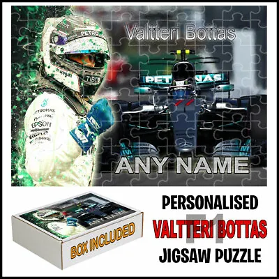 Personalised Valtteri Bottas F1 Jigsaw Puzzle- Add Any Name • £11.99