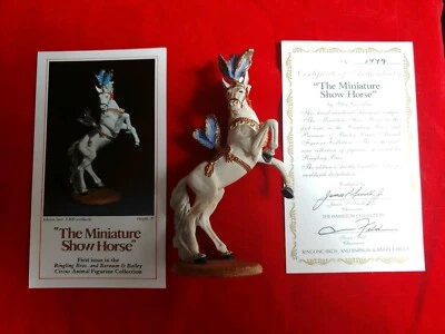 £24.18 • Buy HAMILTON COLLECTION RINGLING BROS & BARNUM & BAILEY MINIATURE SHOW HORSE W/COA