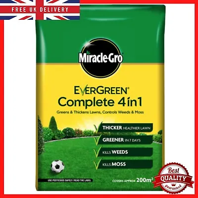 Evergreen Complete 4-In-1 Grass Lawn Care Feed Weed And Moss Killer Garden 7KG • £32.52