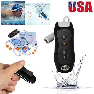 IPX8 Waterproof Underwater MP3 Player Music For Sports Swimming With Headset US • $26.55