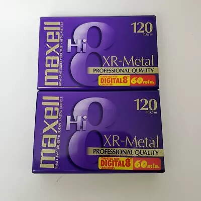 Maxell 8mm Camcorder Videotapes 120 Metal Particle XR-Metal Professional Quality • $18.95