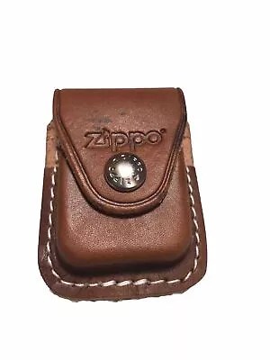 Zippo Tan Leather Lighter Pouch With Clip • $6