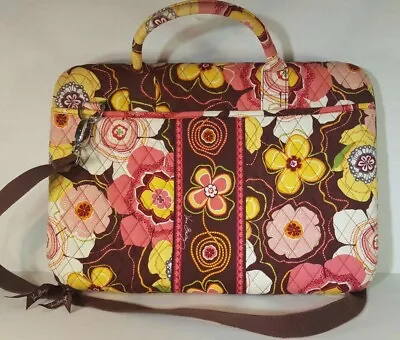 Vera Bradley BUTTERCUP LAPTOP PORTFOLIO Hard Computer Case Travel Work School • $44.98