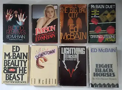 VTG Ed McBain Hardcover Book Lot Of 8 - Downtown Poison Lightning • $11.29