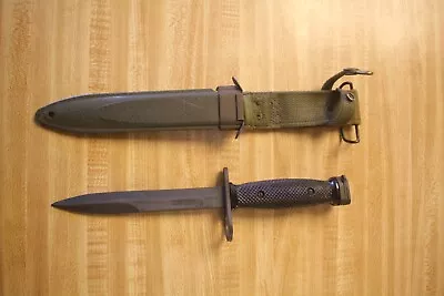 U.s. Military Vietnam Era M-7 Bayonet With Scabbard • $140