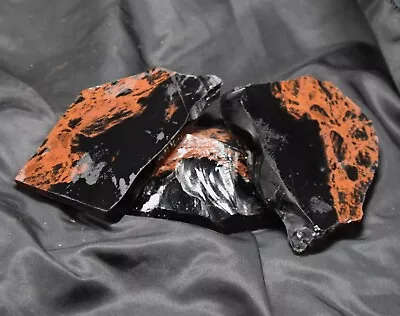 Mahogany Obsidian Rock Slabs • $8