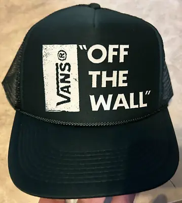 Vans Off The Wall Green SnapBack Mesh Hat Otto Trucker Hat Cap NEW • $19.95