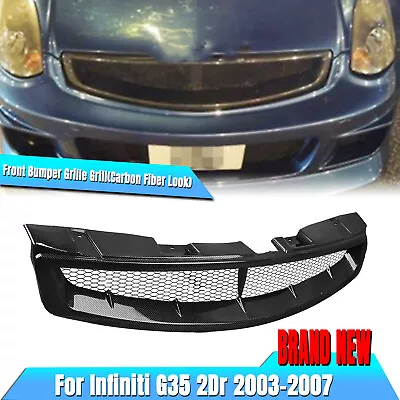 Front Bumper Grille Grill Mesh Cover For Infiniti G35 2003-2007 Coupe 2Door New • $67.90