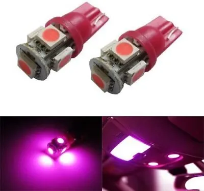 5-SMD 168 194 2825 T10 LED Car Interior Map Dome Light Bulbs Magenta Pink • $6.09