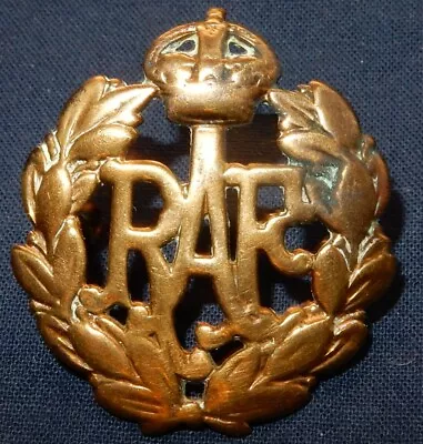 Vintage Royal Air Force Raf Brass Cap Badge Military Pre World War Ii (2) • £0.99