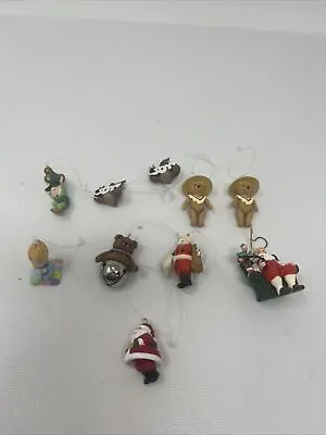 1998 Hallmark Miniature Christmas Ornaments - Lot Of 10 - Santa Bears • $19.99
