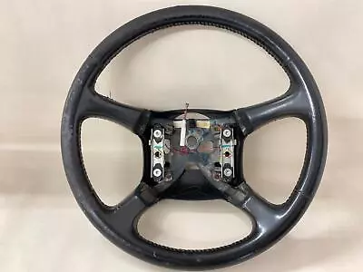 2001 Chevrolet Silverado 3500 Steering Wheel Leather Wrapped OEM Black Peeling • $120.24