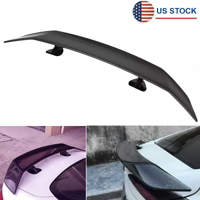 53  Carbon Fiber Look Car Rear Trunk Wing Tail Spoiler GT Style Self-adhesive US • $76.33