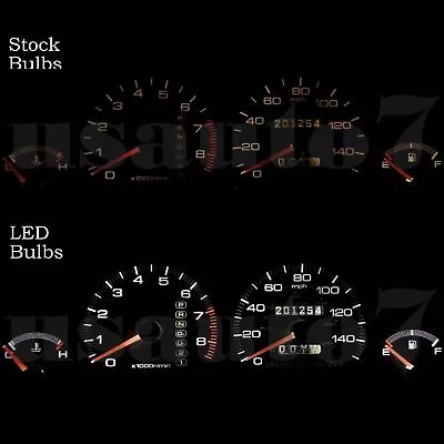 Dash Instrument Cluster Gauge WHITE LED LIGHTS BULB KIT Fits 90-93 Acura Integra • $8.99