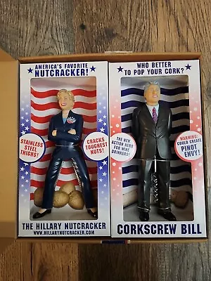 Bill Clinton Corkscrew & Hillary Clinton Nutcracker Novelty Gift Corkscrew Bill • $20